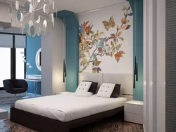 Bedroom Design One Wall In Color Photo