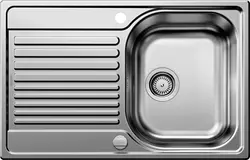 Overhead kitchen sinks made of stainless steel photo