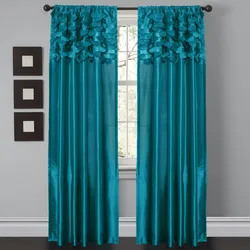 Curtains In The Living Room Aqua Color Photo