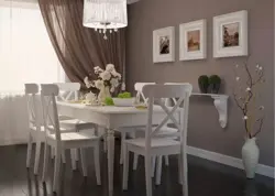 Фото обоев для гостиной с белой кухней