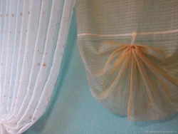 Organza curtains for the kitchen, photos of your own