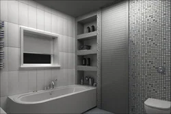 Tile cabinet in the bathroom photo