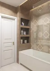 Tile cabinet in the bathroom photo