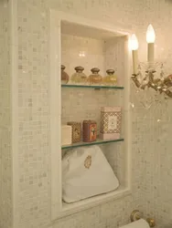 Ванна бөлмесінің фотосуретіндегі плиткалық шкаф