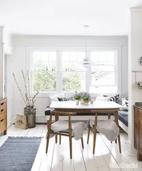 Окно на кухне в скандинавском стиле фото