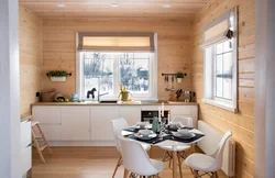 Window in the kitchen in Scandinavian style photo