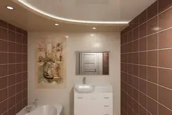Потолок в маленькой ванне и туалете фото