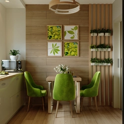 Wall Of The Dining Area In A Small Kitchen Photo