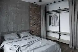 Wardrobe for bedroom in loft style photo