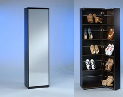 Шкаф для обуви с зеркалом в прихожую фото