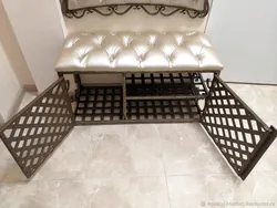 Bench for shoes in the hallway with a seat photo