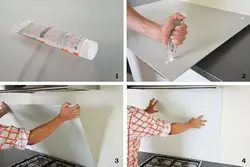 Как крепить фартук для кухни из мдф фото