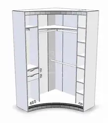 Corner Wardrobes In The Hallway With Photo Dimensions