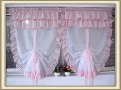 How to sew curtains for the kitchen from leftover tulle photo