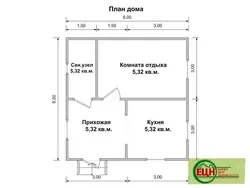 Лоихаи хонаи якошьёнаи 6 бар 6 бо сурати хаммом