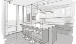 Kitchen interior line