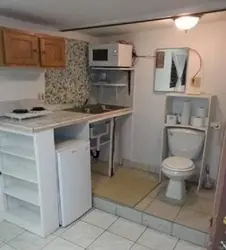 Kitchen toilet interior