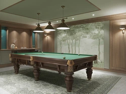 Living room billiard room interior