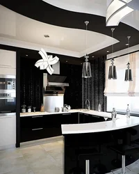 Kitchen interior white ceiling