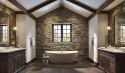 Natural Interior In The Bathroom