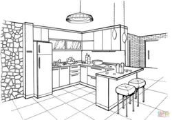 Interior for children kitchen