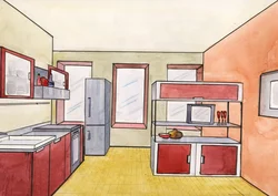 Interior for children kitchen