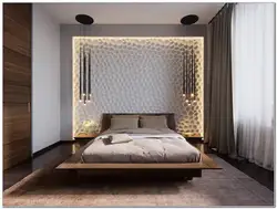 Glass bedroom interior