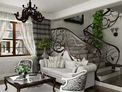 Wrought iron living rooms in the interior