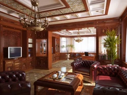 Mahogany interior living room