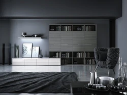 Anthracite in the living room interior