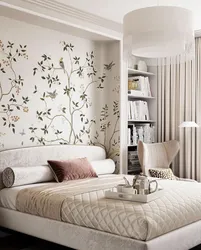 Bedroom interior wallpaper ornament