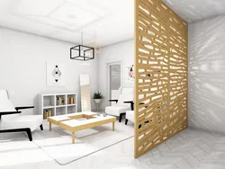 Living room interior made of plywood