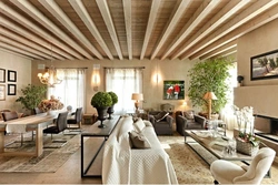 Wooden Style In The Living Room Interior