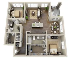 Two bedroom house interior