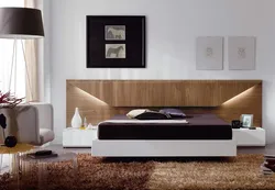 Bedroom Interior Bed With Nightstand