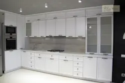 Frosted glass in the kitchen interior