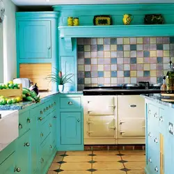 Color of the stove in the kitchen interior