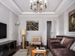 Molding in the neoclassical living room interior