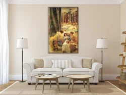 Paintings For Beige Living Room Interior