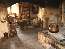 Kitchen interior from century to century