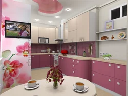 Names and interior of kitchens with flowers