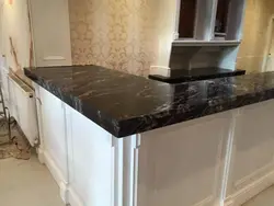 Markvina black countertop in the kitchen interior