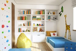 Interior of a children's room if it is also a kitchen