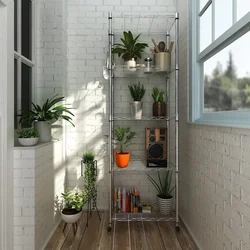 Loggia design shelving