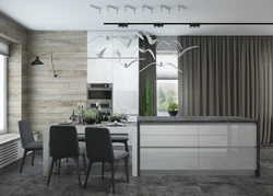 Kitchen design monochrome