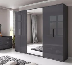 Bedroom design gray wardrobe