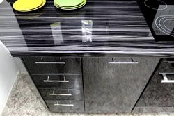 Kitchen design black metallic