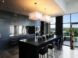 Kitchen design modern black