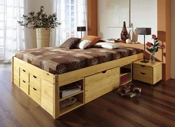 Bedroom design with drawers