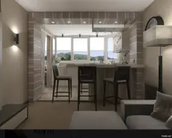 Kitchen design 45 sq m